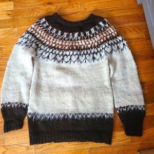 Hand knit alpaca sweater from Bolivia